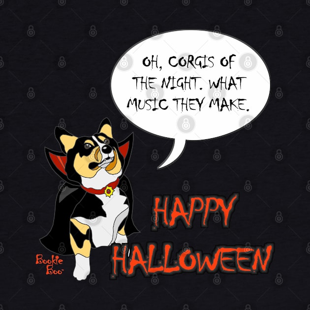 Bookie Boo - Corgis of the Night, What Music They Make by LeiaPowellGlass